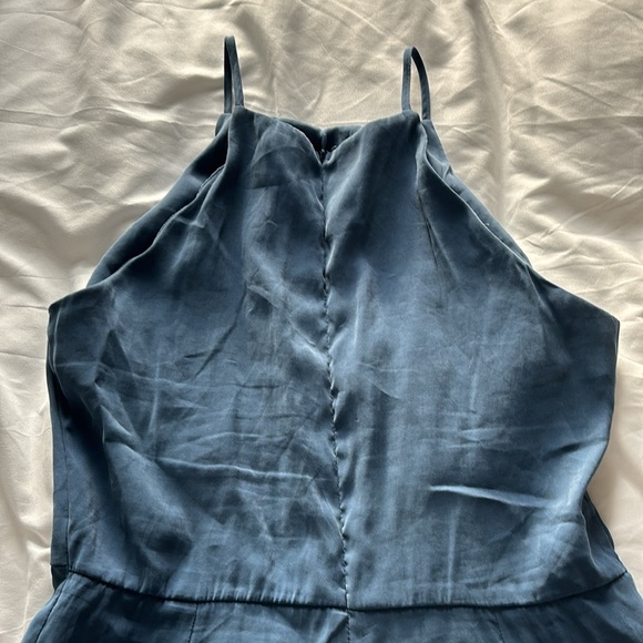 Dusty Blue Halter Neck Romper - Picture 7 of 13